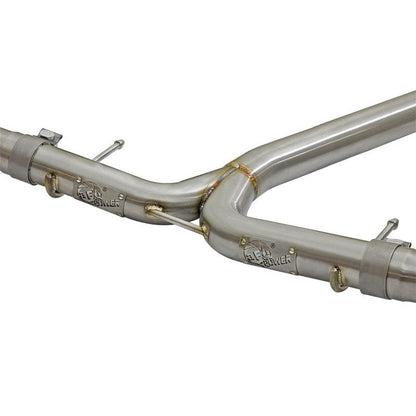 aFe POWER Takeda 16-17 Honda Civic I4-1.5L (t) 2.5-2.25in 304 SS CB Dual-Exit Exhaust Blue Tips