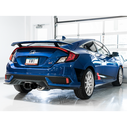 AWE Tuning 2016+ Honda Civic Si Touring Edition Exhaust w/Front Pipe & Dual Diamond Black Tips