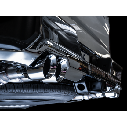 AWE Tuning 4th Gen GM 1500 5.3L 0FG Catback Split Rear Exit (w/ Bumper Cutouts) - Quad Chrome Tips
