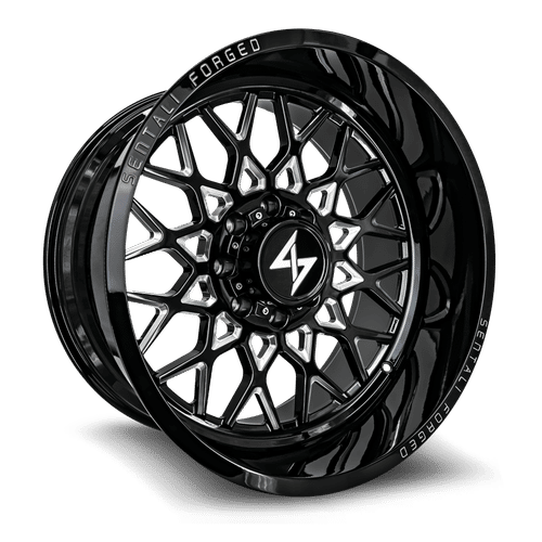 Sentali Forged SF5BM Gloss Black Milled 28x16 -99 5x139.7mm 77.8mm
