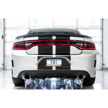 AWE Tuning 2017+ Dodge Charger 5.7L Touring Edition Exhaust - Non-Resonated - Chrome Silver Tips