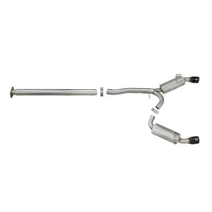 aFe Takeda 3in. to 2.5in. 304 SS C/B Exhaust 08-15 Mitsubishi Lancer EVO I4-2.0L (t) - Black Tips