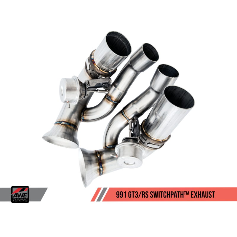 AWE Tuning Porsche 991 GT3 / RS SwitchPath Exhaust - Diamond Black Tips