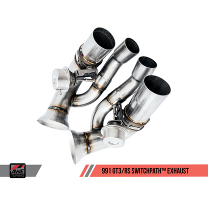 AWE Tuning Porsche 991 GT3 / RS SwitchPath Exhaust - Diamond Black Tips