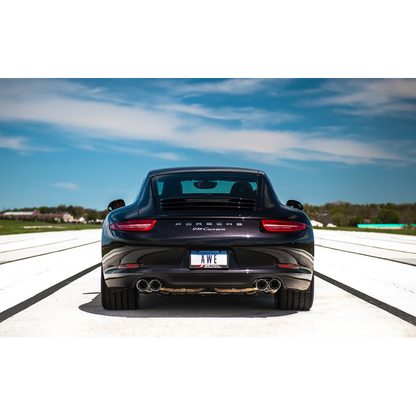 AWE Tuning 991 Carrera Performance Exhaust - Chrome Silver Tips