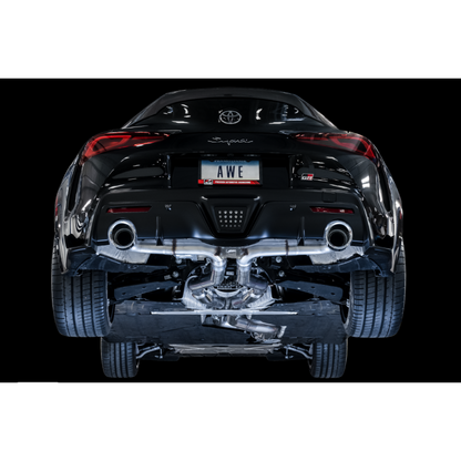AWE Tuning 2020+ Toyota Supra A90 Track Edition Exhaust - 5in Chrome Silver Tips