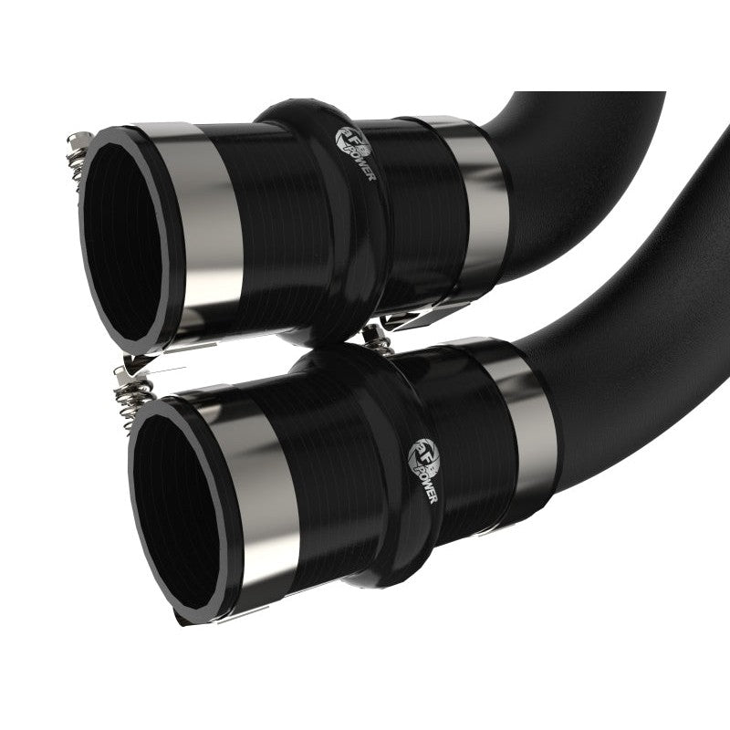 aFe BladeRunner 21-22 Ford F-150 Ecoboost V6-3.5L(tt) Aluminum Hot and Cold Charge Pipe Kit Black