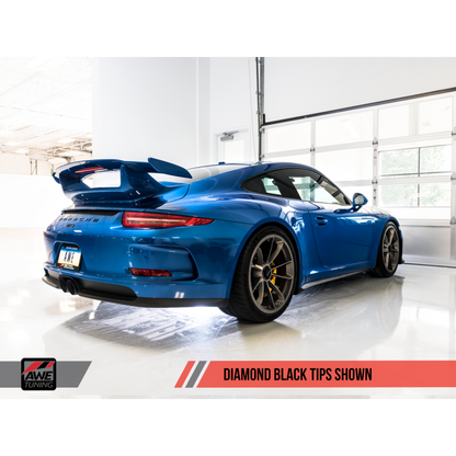 AWE Tuning Porsche 991 GT3 / RS SwitchPath Exhaust - Diamond Black Tips