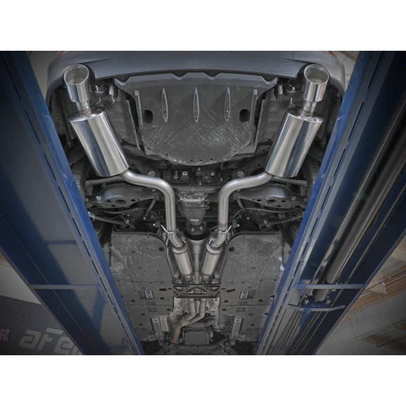 aFe POWER Takeda 16-17 Lexus IS200t L4-2.0L (t) 2.5in-3in 304 SS CB Exhaust w/ Blue Tip