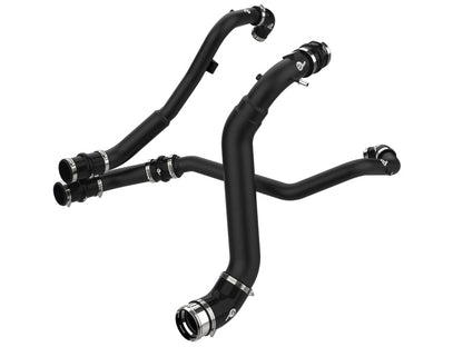 aFe BladeRunner Aluminum Hot and Cold Charge Pipe Kit Black Ford F-150 24-26 V6-2.7L (tt)