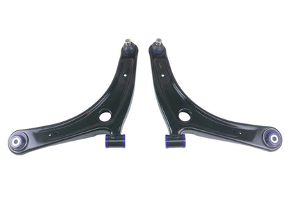 SuperPro 2008 Mitsubishi Lancer GTS Front Lower Control Arm Set w/ Bushings - w/ Positive Caster