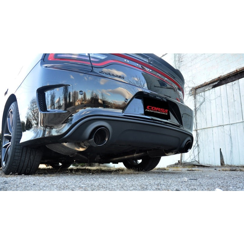 Corsa 15-16 Dodge Charger SRT/Scat Pack/R/T 6.4L Black Xtreme Cat-Back Exhaust