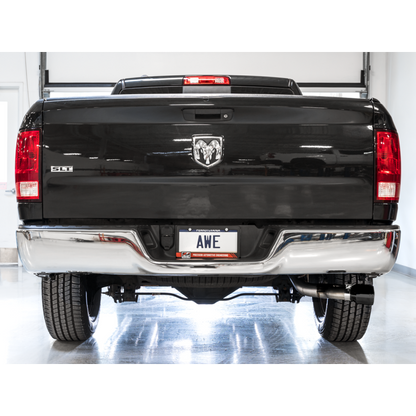 AWE Tuning 09-18 RAM 1500 5.7L (w/o Cutout) 0FG Single Side Exit Cat-Back Exhaust - Diamond Blk Tips