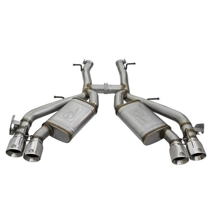 aFe MACHForce XP 3in 304 SS Axle-Back Dual Exhaust (NPP) w/ Polished Tips 16-17 Camro SS V8-6.2L