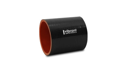 Vibrant 4 Ply Reinforced Silicone Straight Hose Coupling - 1.75in I.D. x 3in long (Black)