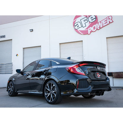 aFe Takeda 2.5in 304SS Cat-Back Exhaust System w/ Black Tips 17-20 Honda Civic Si Sedan I4 1.5L