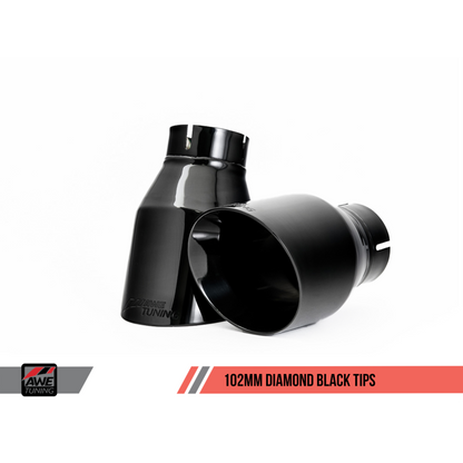 AWE Tuning Porsche Macan Touring Edition Exhaust System - Diamond Black 102mm Tips
