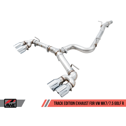 AWE Tuning MK7.5 Golf R Track Edition Exhaust w/Chrome Silver Tips 102mm