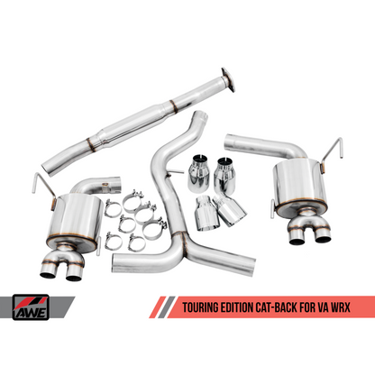 AWE Tuning 2015+ Subaru WRX VA Sedan Touring Edition Exhaust - Chrome Silver Tips (102mm)