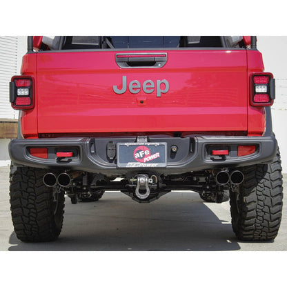 aFe Vulcan Series 3in-2-1/2in 304 SS Cat-Back 2020 Jeep Gladiator (JT) V6-3.6L w/ Black Tips