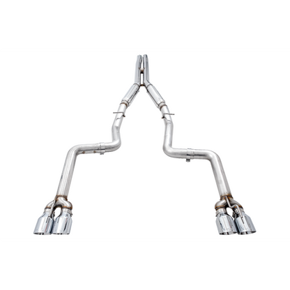 AWE Tuning 2015+ Dodge Challenger 6.4L/6.2L SC Track Edition Exhaust - Quad Chrome Silver Tips