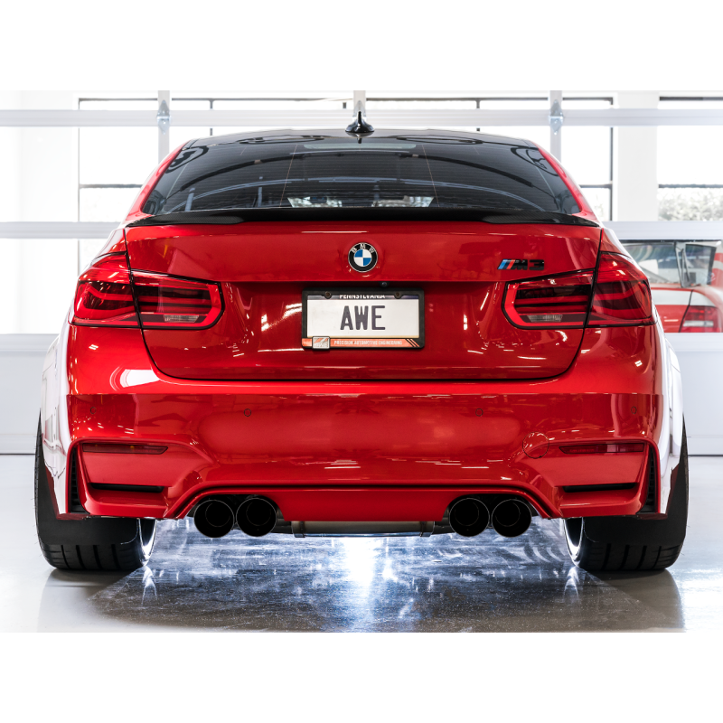 AWE Tuning BMW F8X M3/M4 Track Edition Catback Exhaust - Diamond Black Tips