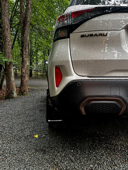 Rally Armor 25-26 Subaru Forester &amp; Hybrid Black UR Mud Flap w/Grey Logo
