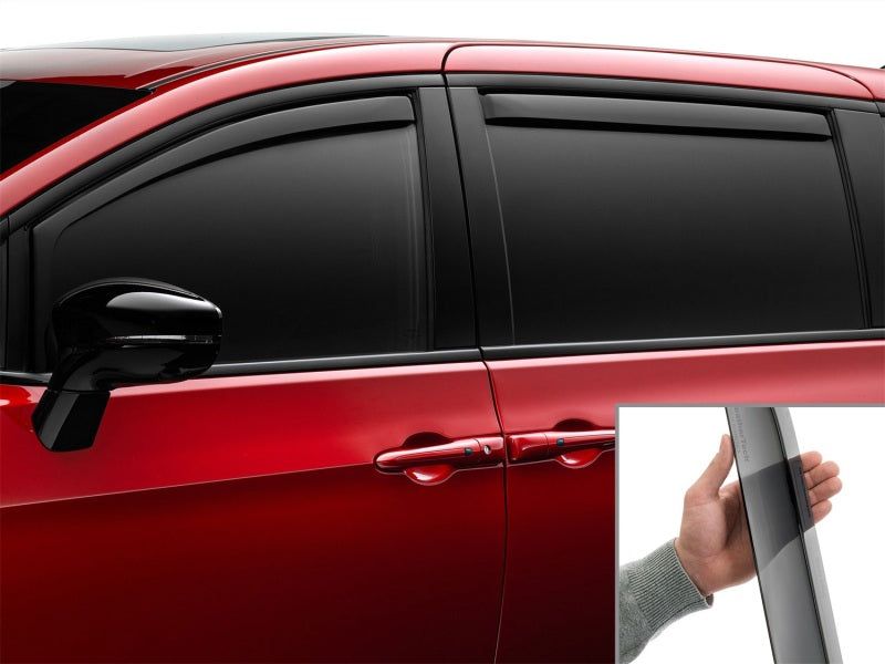 WeatherTech 2017+ Chrysler Pacifica Front & Rear Side Window Deflectors - Dark Smoke