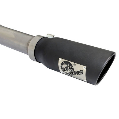 aFe MACHForce XP Exhaust 3in SS Dual Side Exit CB w/ Black Tips 2015 Ford F150 5.0L V8 CC/SB EC/LB