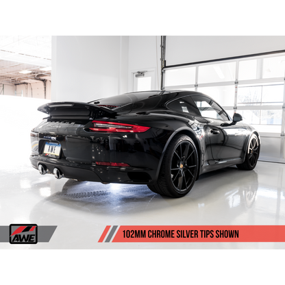 AWE Tuning Porsche 911 (991.2) Carrera / S SwitchPath Exhaust for PSE Cars - Chrome Silver Tips