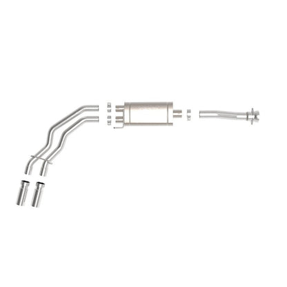 aFe Rebel 3in 409 SS Cat-Back Exhaust 2021 Ford F-150 V6 2.7L/3.5L (tt)/V8 5.0L w/ Polished Tips