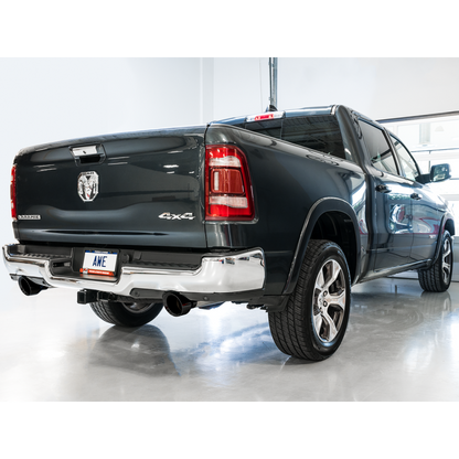 AWE Tuning 19-21 RAM 1500 5.7L (w/Cutouts) 0FG Dual Rear Exit Cat-Back Exhaust - Diamond Black Tips