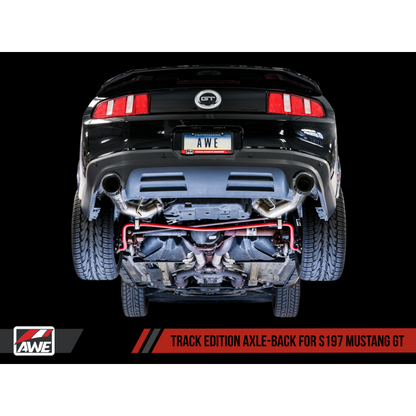 AWE Tuning S197 Mustang GT Axle-back Exhaust - Track Edition (Chrome Silver Tips)