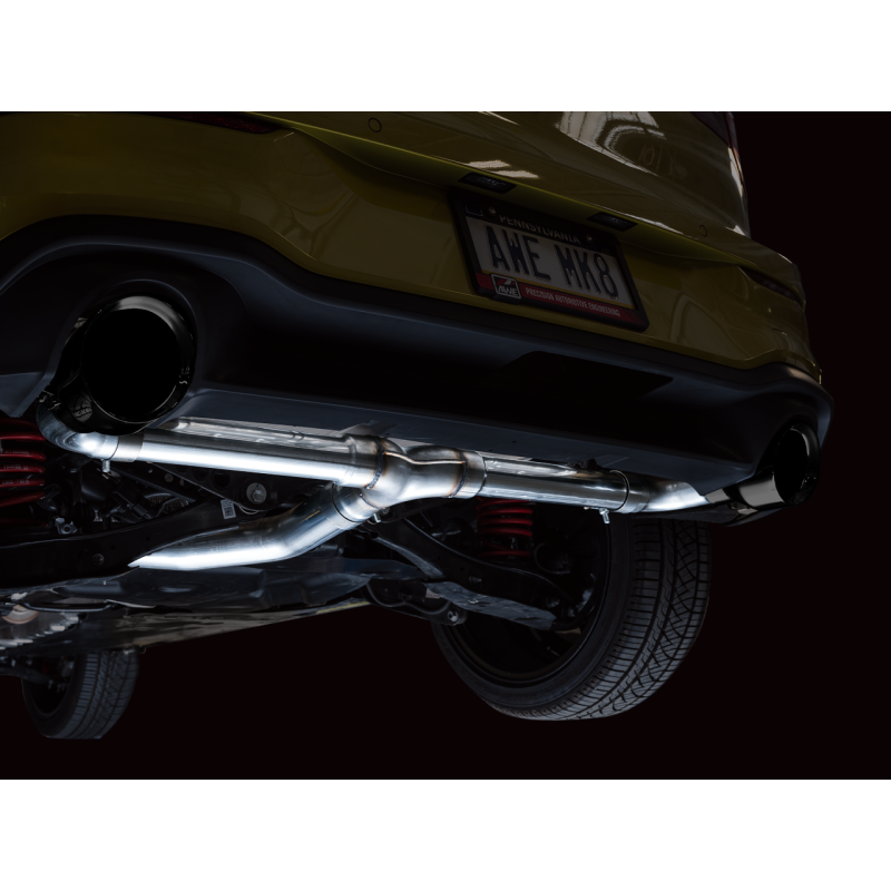 AWE 2022+ Volkswagen GTI MK8 Touring Edition Exhaust - Diamond Black Tips