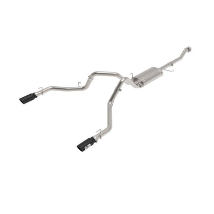 aFe Vulcan 3in 304 SS Cat-Back Exhaust 2021 Ford F-150 V6 2.7L/3.5L (tt)/V8 5.0L w/ Black Tips