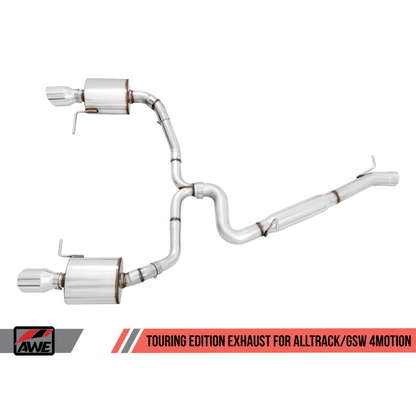 AWE Tuning VW MK7 Golf Alltrack/Sportwagen 4Motion Touring Edition Exhaust - Polished Silver Tips
