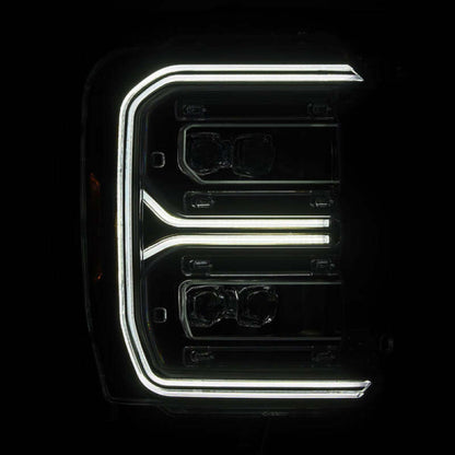 AlphaRex 23-26 Ford F-250 SD NOVA LED Proj Headlights Blk w/Activ Light/Seq Signal/Switchback