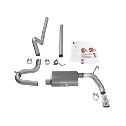 aFe Scorpion 2-1/2in Aluminized Steel Cat Back Exhaust 07-17 Jeep Wrangler V6-3.6/3.8L (4 Dr)