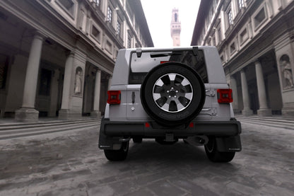 Rally Armor 18-25 Jeep JL Wrangler Black UR Mud Flap w/White Logo