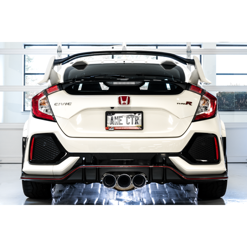 AWE Tuning 2017+ Honda Civic Type R Touring Edition Exhaust w/Front & Mid Pipes - Chrome Silver Tips