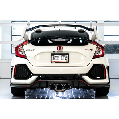 AWE Tuning 2017+ Honda Civic Type R Touring Edition Exhaust w/Front & Mid Pipes - Chrome Silver Tips