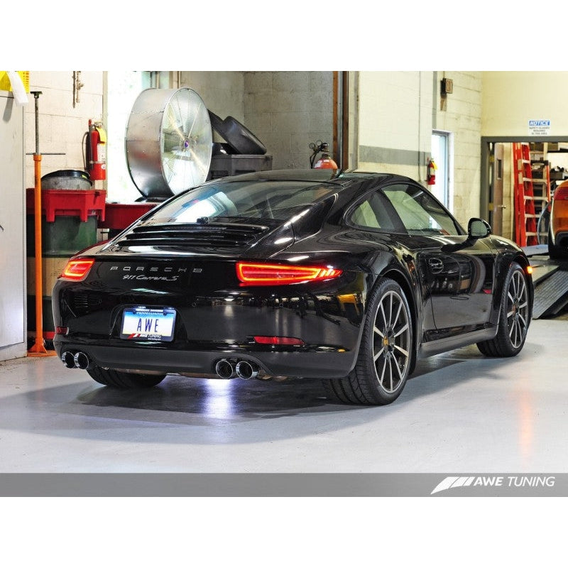 AWE Tuning Porsche 991 SwitchPath Exhaust for PSE Cars Diamond Black Tips