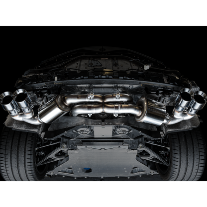 AWE Tuning 2020 Chevrolet Corvette (C8) Touring Edition Exhaust - Quad Chrome Silver Tips