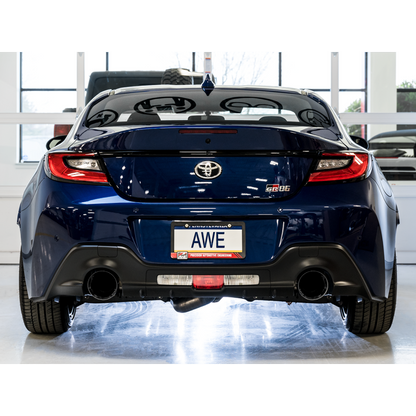 AWE Subaru BRZ / Toyota GR86 / Toyota 86 Track Edition Cat-Back Exhaust- Diamond Black Tips