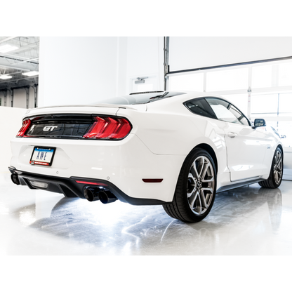 AWE Tuning 2018+ Ford Mustang GT (S550) Cat-back Exhaust - Touring Edition (Quad Diamond Black Tips)