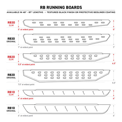 Go Rhino RB10 Running Boards - Tex Black - 68in