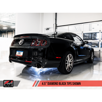 AWE Tuning S197 Mustang GT Axle-back Exhaust - Touring Edition (Diamond Black Tips)