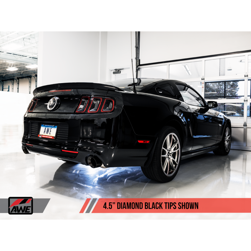 AWE Tuning S197 Mustang GT Axle-back Exhaust - Track Edition (Diamond Black Tips)