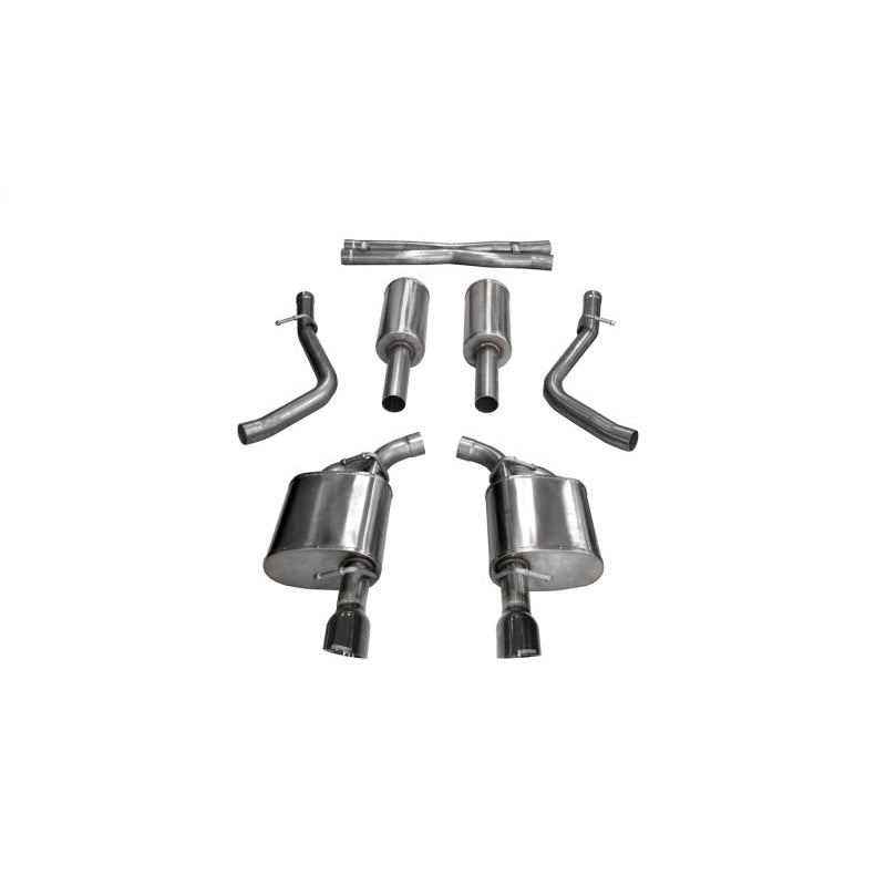 Corsa 17-18 Dodge Charger 5.7L V8 Xtreme Cat-Back Dual Rear Exit w/4.5in Black Tips