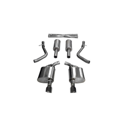 Corsa 17-18 Dodge Charger 5.7L V8 Xtreme Cat-Back Dual Rear Exit w/4.5in Black Tips